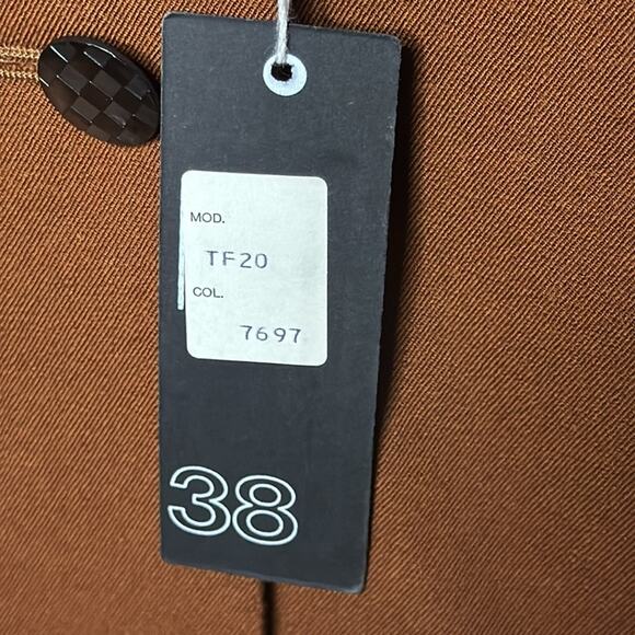 NWT Vintage Umberto Ginocchietti Two-Toned Brown Double Breasted Blazer L/EU 38 - Picture 7 of 7